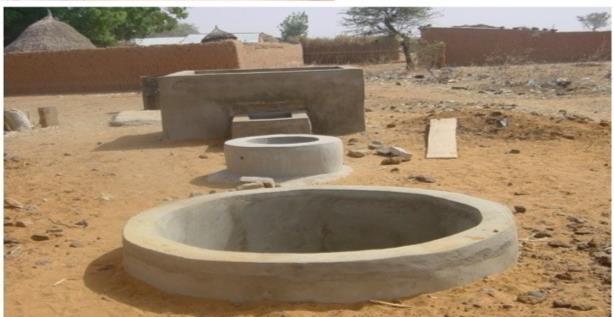 Dome-type biogas pilot plant constructed at Danjawa village.