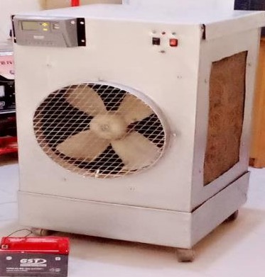Solar-powered evaporative cooler (desert cooler) developed at the Centre.
